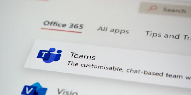OneDrive, Outlook, and Teams apps
